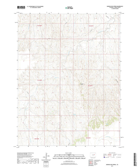 Barking Dog Spring Colorado US Topo Map Image