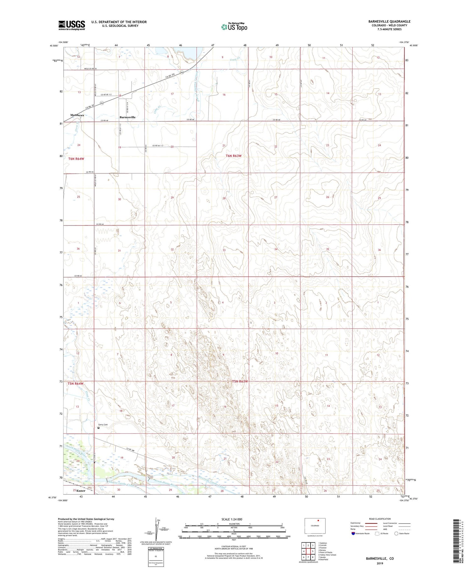 Barnesville Colorado US Topo Map Image