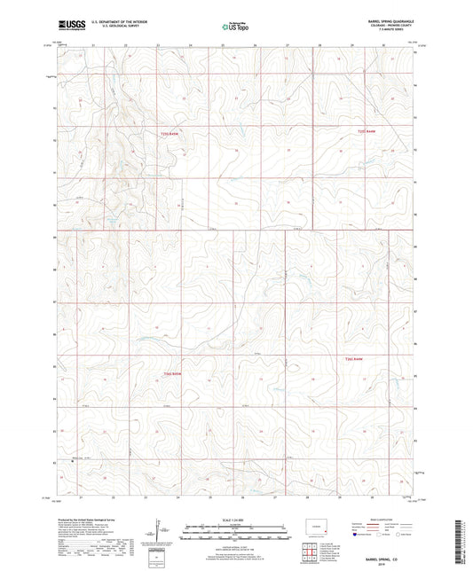 Barrel Spring Colorado US Topo Map Image
