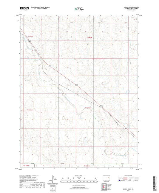 Barron Creek Colorado US Topo Map Image