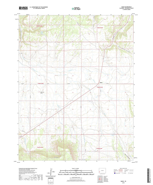 Basin Colorado US Topo Map Image