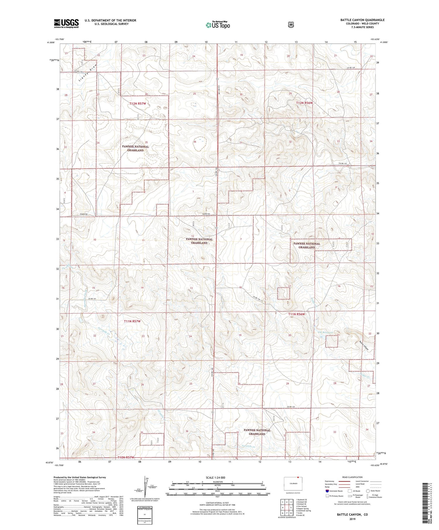 Battle Canyon Colorado US Topo Map Image