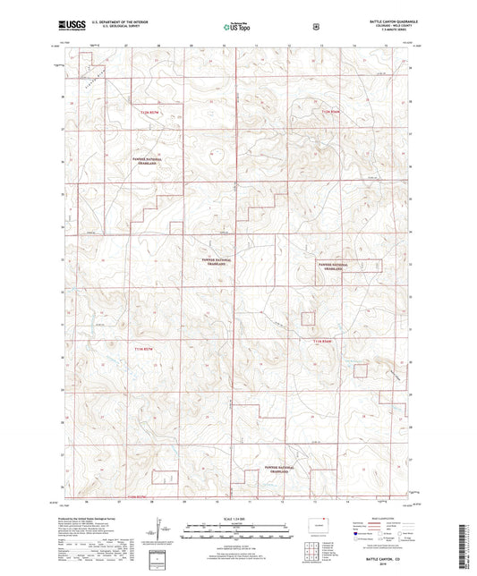 Battle Canyon Colorado US Topo Map Image