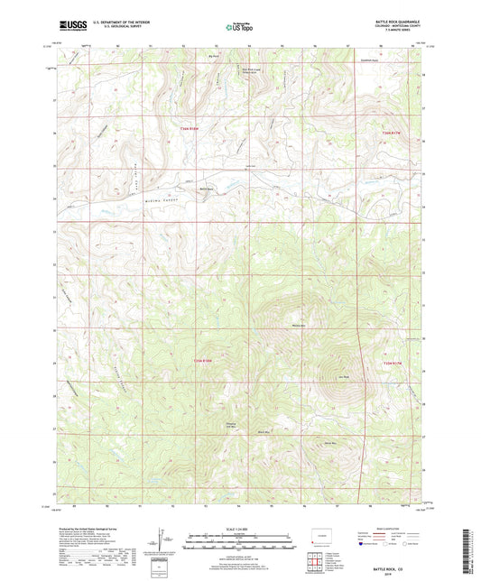 Battle Rock Colorado US Topo Map Image