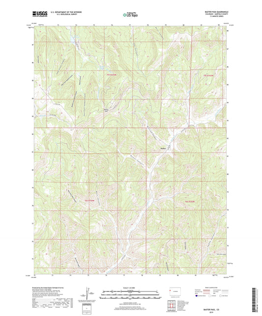 Baxter Pass Colorado US Topo Map Image
