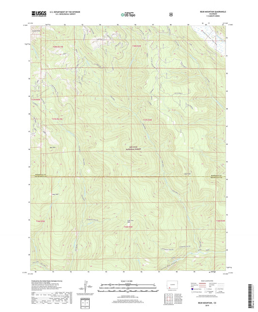 Bear Mountain Colorado US Topo Map Image