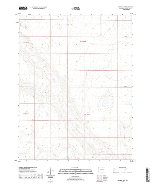 Beckman Lake Colorado US Topo Map Image