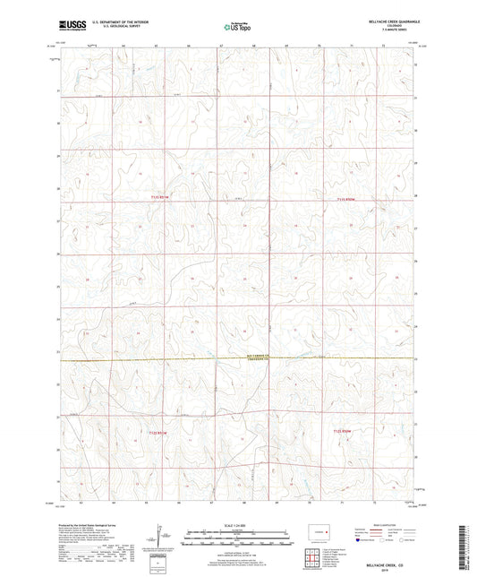 Bellyache Creek Colorado US Topo Map Image