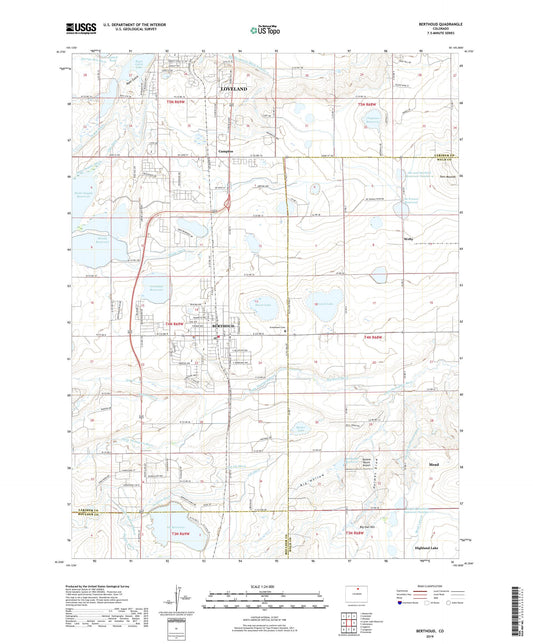 Berthoud Colorado US Topo Map Image