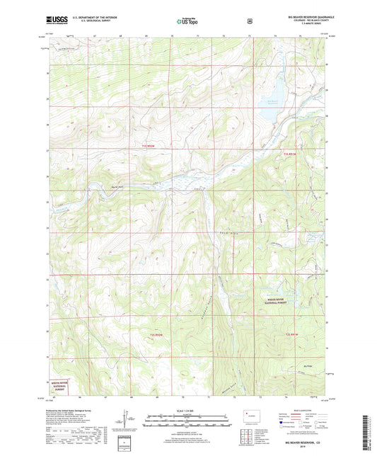 Big Beaver Reservoir Colorado US Topo Map Image