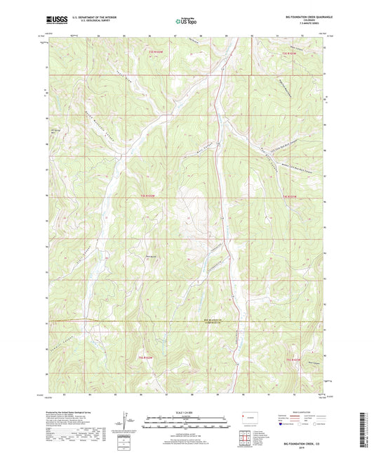 Big Foundation Creek Colorado US Topo Map Image