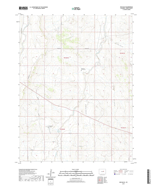 Big Gulch Colorado US Topo Map Image