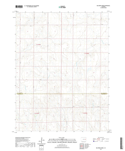 Big Spring Creek Colorado US Topo Map Image