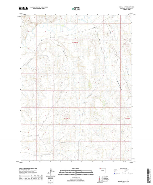 Bighole Butte Colorado US Topo Map Image
