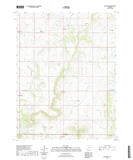 Bijou Basin Colorado US Topo Map Image
