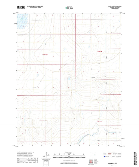 Bishop Ranch Colorado US Topo Map Image