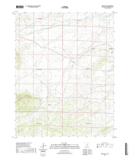 Black Hills Colorado US Topo Map Image