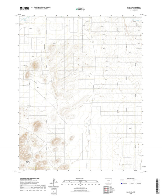 Blanca SE Colorado US Topo Map Image