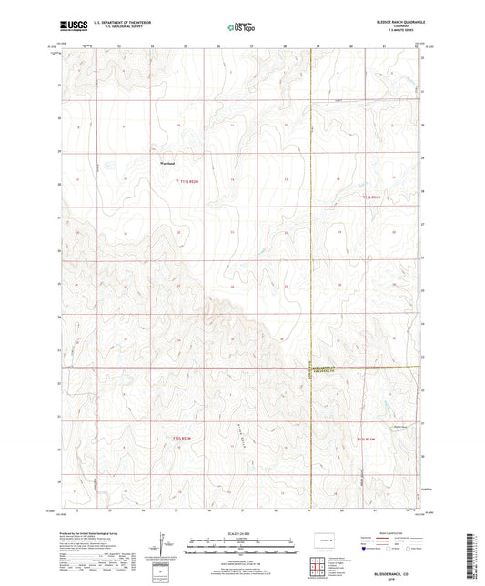 Bledsoe Ranch Colorado US Topo Map Image