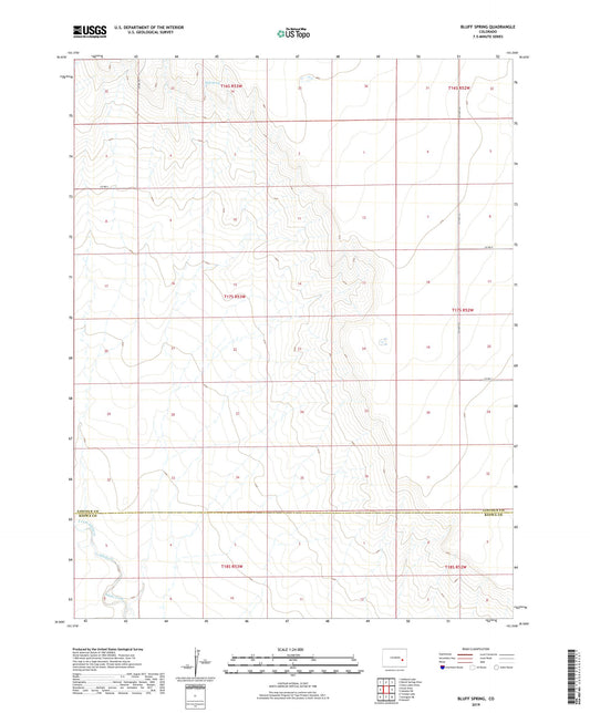 Bluff Spring Colorado US Topo Map Image