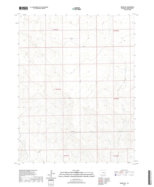 Boone Hill Colorado US Topo Map Image
