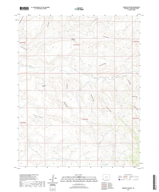Bowdish Canyon Colorado US Topo Map Image