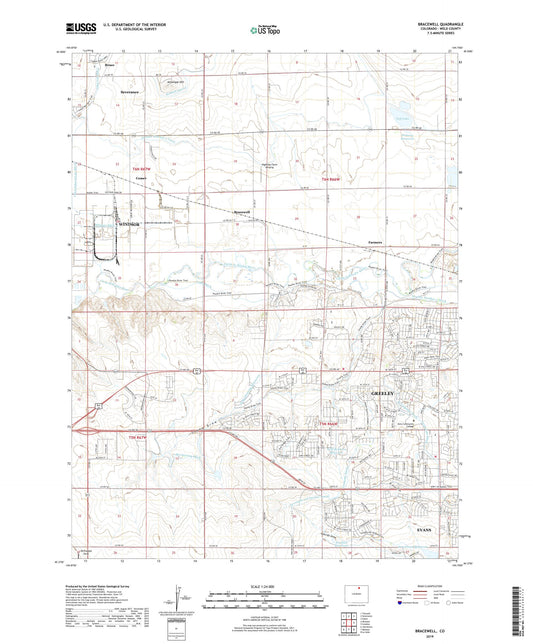 Bracewell Colorado US Topo Map Image