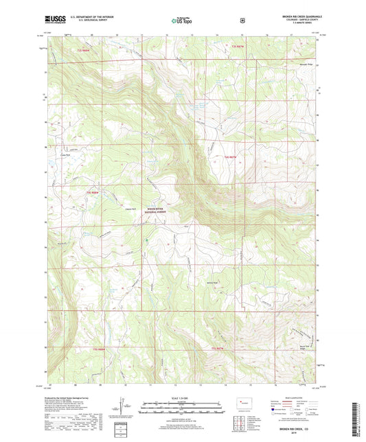 Broken Rib Creek Colorado US Topo Map Image