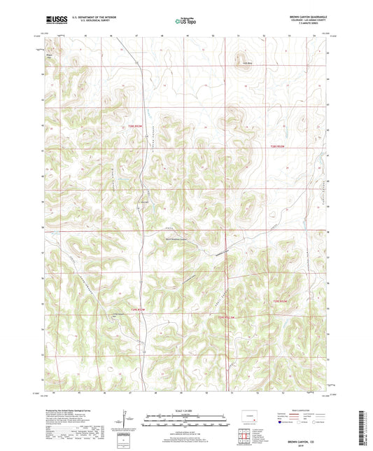 Brown Canyon Colorado US Topo Map Image