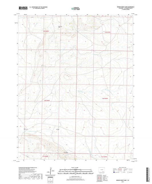 Brown Sheep Camp Colorado US Topo Map Image