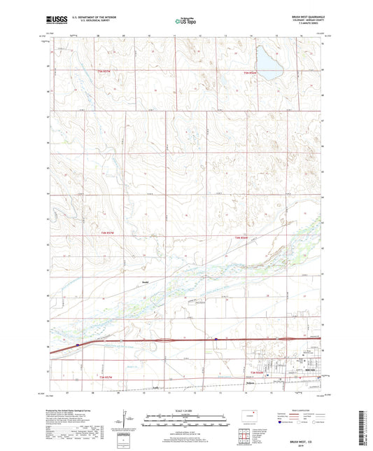 Brush West Colorado US Topo Map Image