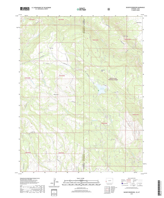 Buckeye Reservoir Colorado US Topo Map Image