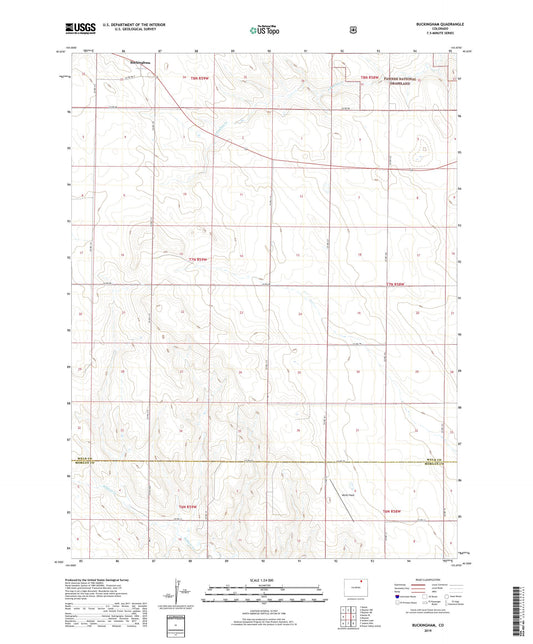 Buckingham Colorado US Topo Map Image