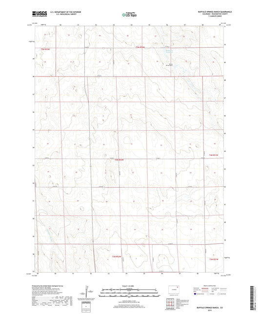 Buffalo Springs Ranch Colorado US Topo Map Image