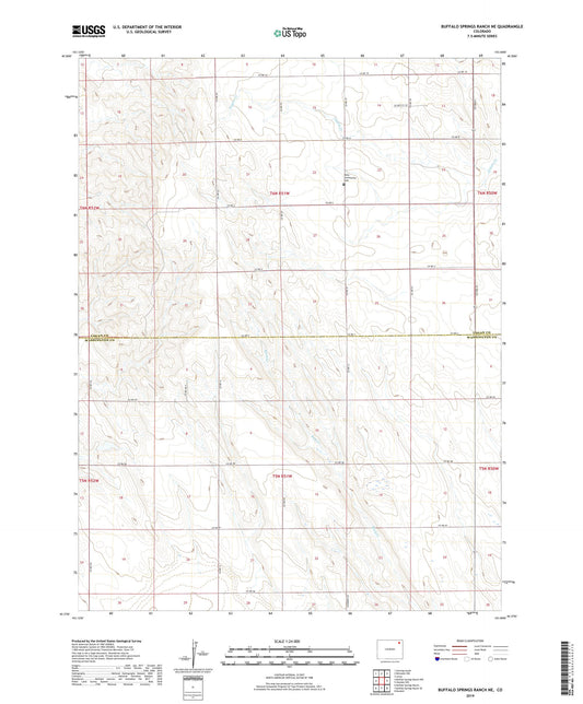 Buffalo Springs Ranch NE Colorado US Topo Map Image