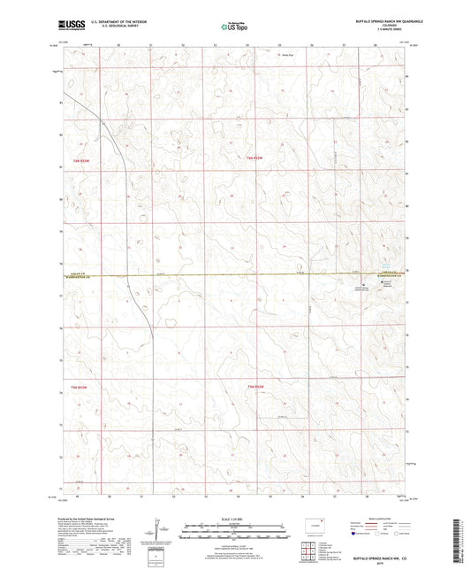 Buffalo Springs Ranch NW Colorado US Topo Map Image