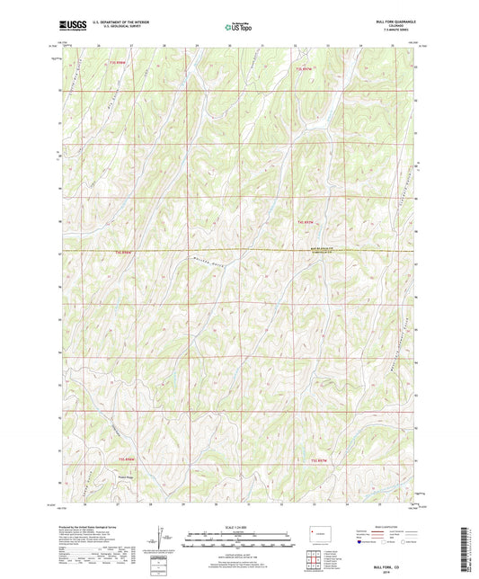 Bull Fork Colorado US Topo Map Image
