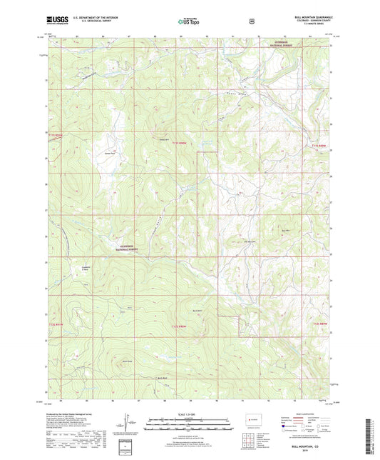 Bull Mountain Colorado US Topo Map Image