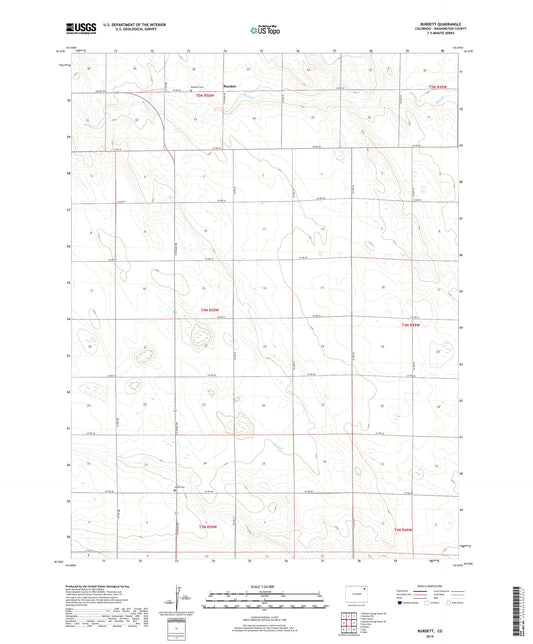 Burdett Colorado US Topo Map Image