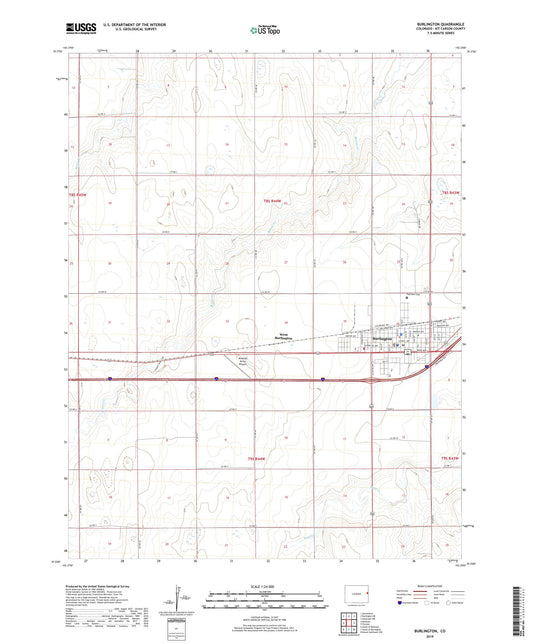 Burlington Colorado US Topo Map Image