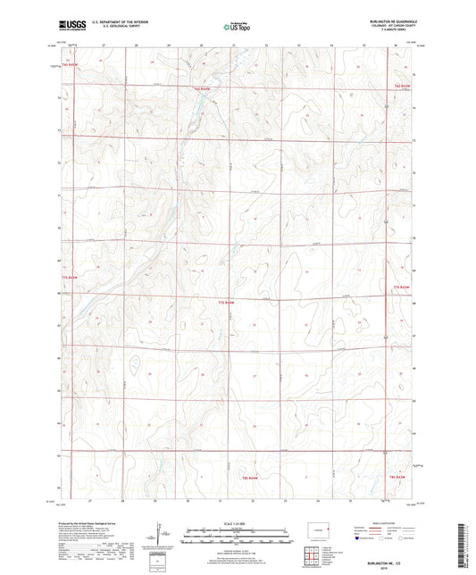 Burlington NE Colorado US Topo Map Image