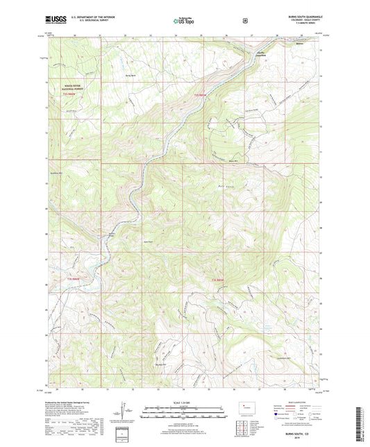 Burns South Colorado US Topo Map Image