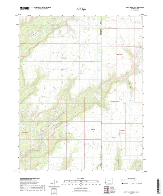 Burnt Cabin Creek Colorado US Topo Map Image