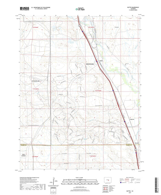 Buttes Colorado US Topo Map Image