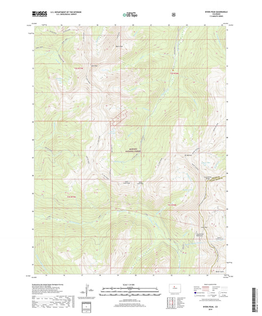 Byers Peak Colorado US Topo Map Image