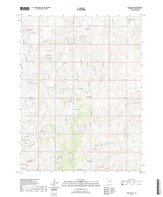 Cabin Gulch Colorado US Topo Map Image