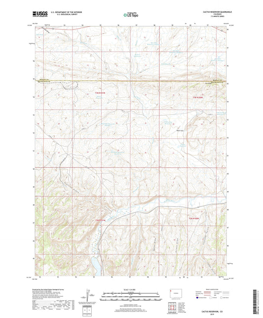 Cactus Reservoir Colorado US Topo Map Image