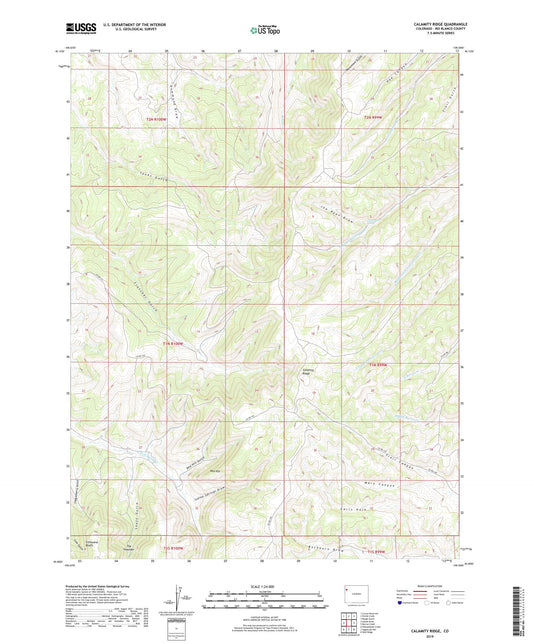 Calamity Ridge Colorado US Topo Map Image