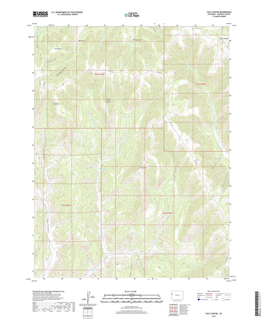 Calf Canyon Colorado US Topo Map Image