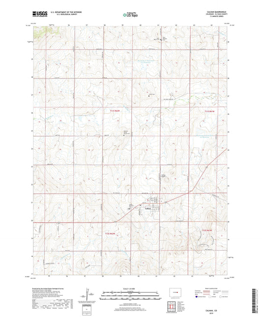 Calhan Colorado US Topo Map Image